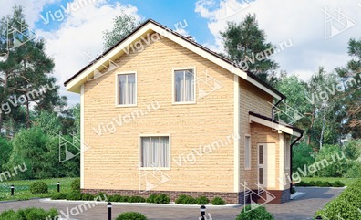 Каркасный дом с мансардой и 3 спальнями V409 "Конкорд" строительство в Зеленоградском