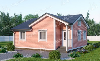 Дом из керамического блока одноэтажный VK425 "Беркли" строительство в Октябрьском
