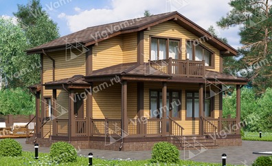 Каркасный дом с мансардой и 4 спальнями V368 "Хай-Пойнт" строительство в Некрасовском