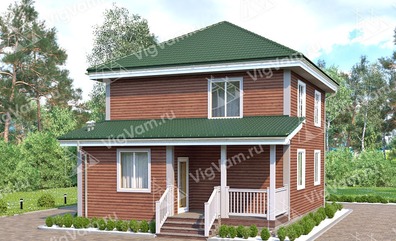 Двухэтажный дом из керамических блоков VK388 "Сими Вэлли"