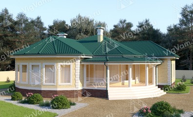 Каркасный дом с террасой V293 "Чула-Виста"