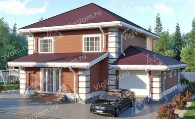 Двухэтажный дом из керамических блоков VK340 "Монтгомери"