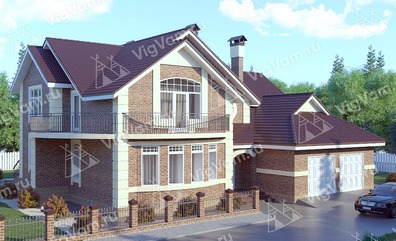 Каркасный дом с балконом V320 "Ларедо"