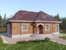 Каркасный дом с террасой V291 "Огаста"