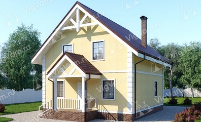 Дом из керамического блока площадью 163 кв.м. VK289 "Окснард"
