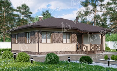 Дом из керамического блока с 2 спальнями VK360 "Хэйвард" строительство в Михнево