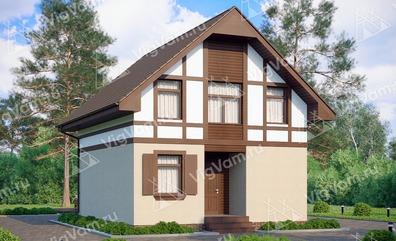 Дом из керамического блока с мансардой VK245 "Арканзас" строительство в Богородском