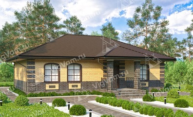 Дом из газобетона  VG208 "Вайоминг" строительство в Уваровке