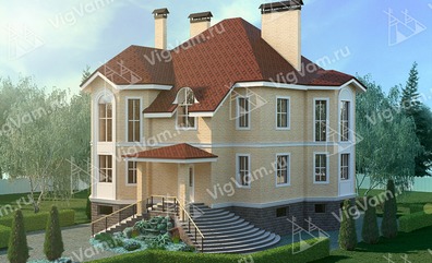 Двухэтажный дом из керамических блоков VK145 "Фармингтон"