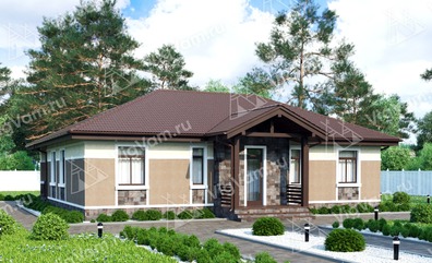 Дом из газобетона с 3 спальнями, террасой и котельной VG233 "Иллинойс" строительство в Зеленоградском