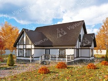 Каркасный дом с террасой V229 "Луизиана"