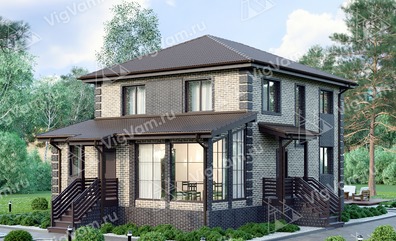 ???хэтажный дом из керамических блоков VK184 "Кодиак"