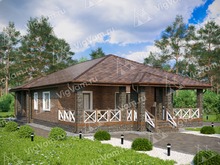 Каркасный дом с террасой V090 "Нью Рочелле"