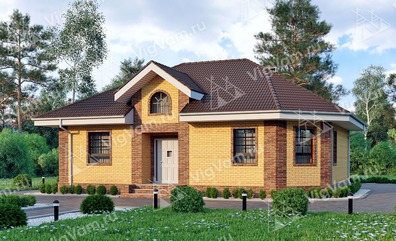 Дом из керамического блока с эркером VK111 "Галлуп"