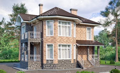 Двухэтажный дом из керамических блоков VK137 "Милфорд"