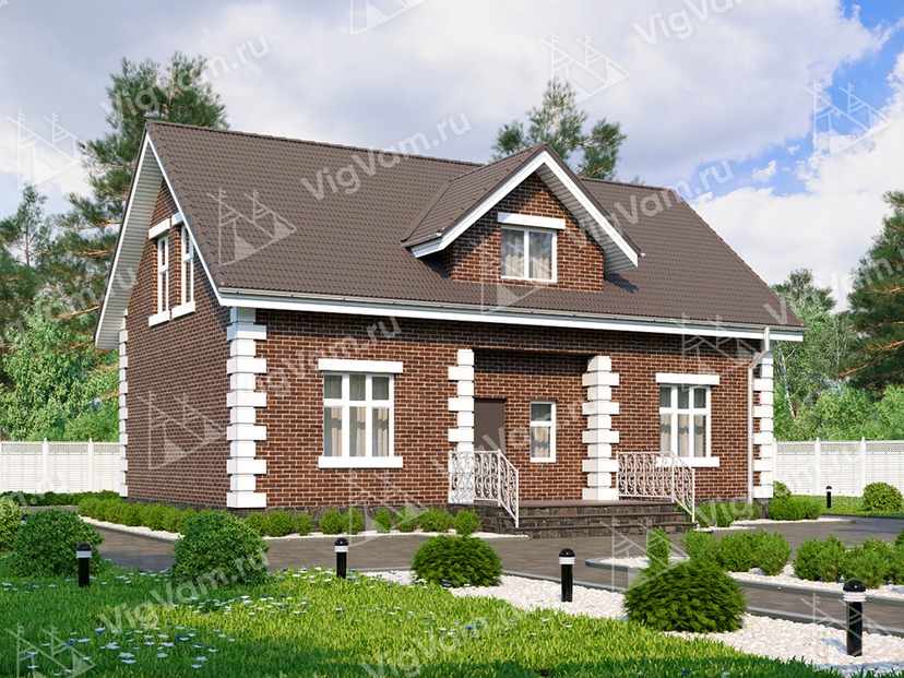Каркасный дом с террасой V097 "Гленс Фаллс"