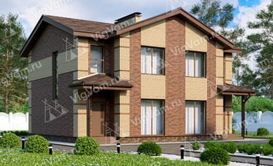 ???хэтажный дом из керамических блоков VK012 "Манти"