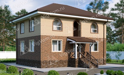 Двухэтажный дом из керамических блоков VK022 "Тонавада"