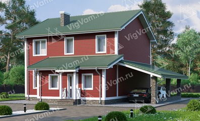 Дом из газобетонного блока с котельной - VG046 "Германтаун" в кредит/ипотеку