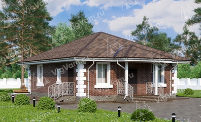 Каркасный дом с 2 спальнями V068 "Милан" строительство в Боброво