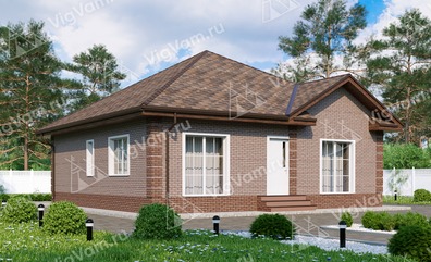 Дом из керамического блока с 2 спальнями VK056 "Лакевью" строительство в Электроуглях