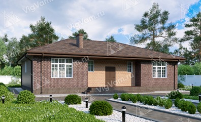 Каркасный дом с террасой V001 "Нью Мартинсвиль"