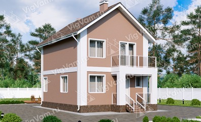Каркасный дом с 3 спальнями V054 "Порт Офорд" строительство в Черкизово