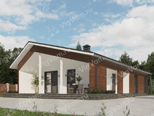 Каркасный дом с террасой "Миссиссога" V544