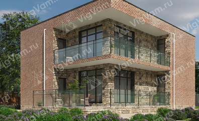 Двухэтажный дом из керамических блоков VK564 