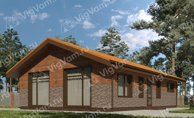 Одноэтажный дом из керамических блоков VK559 