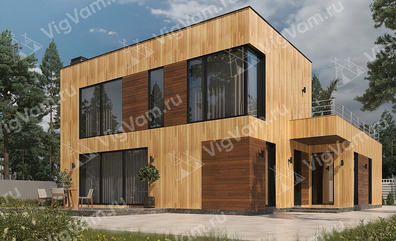 Двухэтажный дом из керамических блоков VK563 