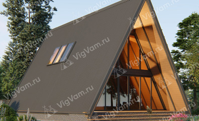 Каркасный дом 8x13 с сауной, террасой – проект V501 "Корнуолл" в кредит/ипотеку