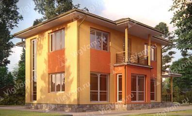 Двухэтажный дом из керамических блоков VK520 "Клэрингтон"