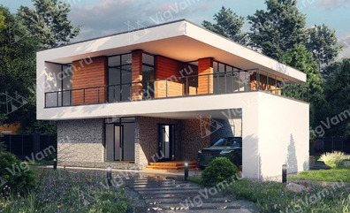 Двухэтажный дом из керамических блоков VK523 "Тандер-Бей"
