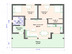 Планировка одноэтажного каркасного дома "Касл-Рок 2"